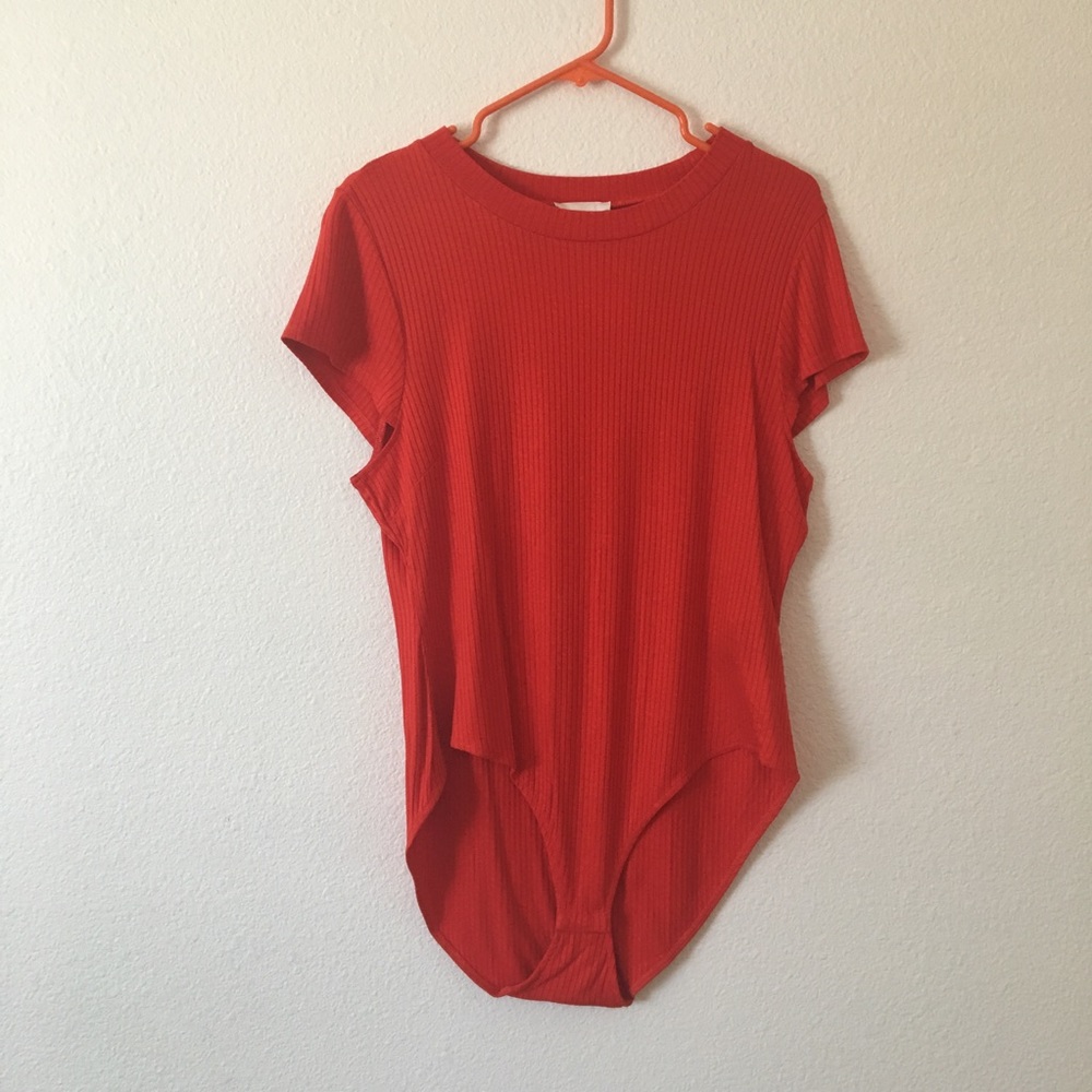 H&M Red Ribbed Bodysuit - Picture 3 of 4